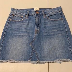 J. Crew Denim Skirt Frayed Bottom